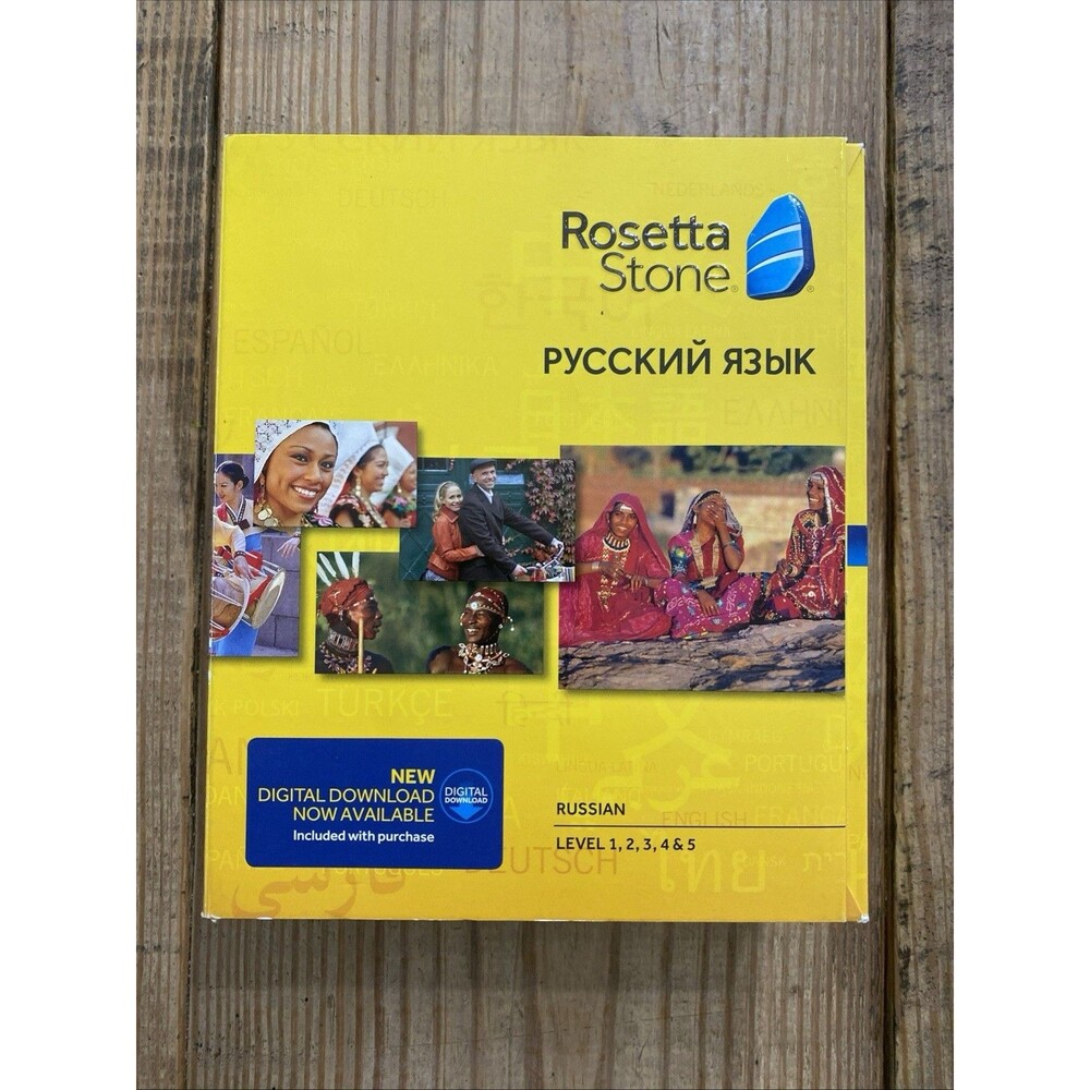 Rosetta Stone RUSSIAN Language Software Version 4. Levels 1–5. PC/Mac. Used